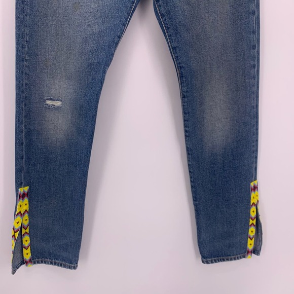 POLO Ralph Lauren Callen High Rise Slim Beaded Slit Bottom Womens Size 26 - Picture 4 of 16